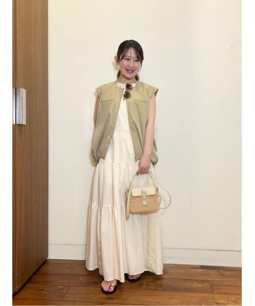 美品】allureville タイプライターティアードワンピース レッドS