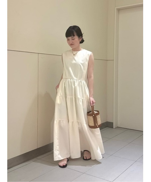 セール】タイプライターティアードワンピース（ワンピース