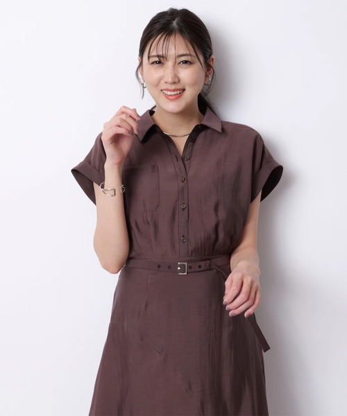 大型セールや時期 半袖シアーシャツワンピ（ワンピース）｜Mystrada（マイ ワンピース