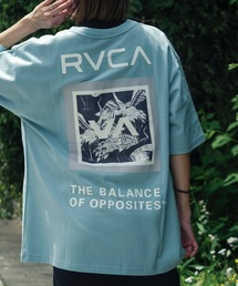 RVCA メンズ BOX SS Tシャツ 【2025年夏モデル】/ルーカバックプリント半袖ロゴTシャツ