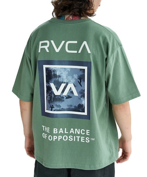 RVCA(ルーカ)の「RVCA メンズ BOX SS Tシャツ 【2025年夏モデル】/ルーカバックプリント半袖ロゴTシャツ(Tシャツ/カットソー・メンズ・スミクロ/ホワイト/オリーブ/ライトブルー/ブラック・SMALL/MEDIUM/LARGE/X-LARGE)」の15枚目の写真