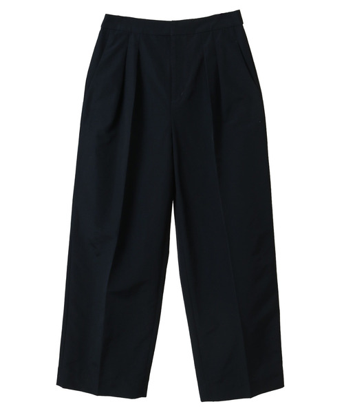 新品 1er Arrondissement コットンナイロンタフタ2タックパンツ 1er Arrondissement｜コットンナイロンタフタ2タックパンツ
