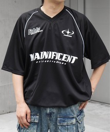 Vネックゲームシャツ ユニフォームライク ドロスト 半袖Tシャツ メンズ レディース