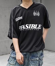 Vネックゲームシャツ ユニフォームライク ドロスト 半袖Tシャツ メンズ レディース