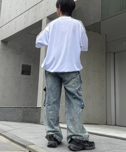 ILL'S(イルズ)の「Vネックゲームシャツ ユニフォームライク ドロスト 半袖Tシャツ メンズ レディース(Tシャツ/カットソー・メンズ・ブラック/ブラック系その他/ネイビー/ホワイト系その他/ネイビー系1/ホワイト・M/L)」の14枚目の写真