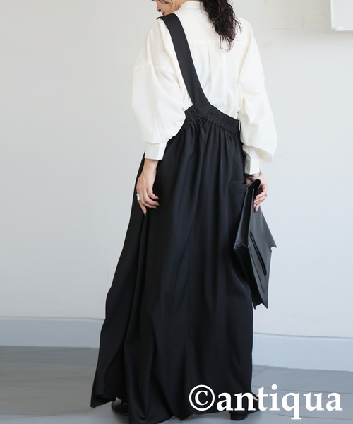 antiqua（アンティカ）の「アシメサロペットワンピース（サロペット/オーバーオール・レディース・ブラック・ONESIZE）」の13枚目の写真