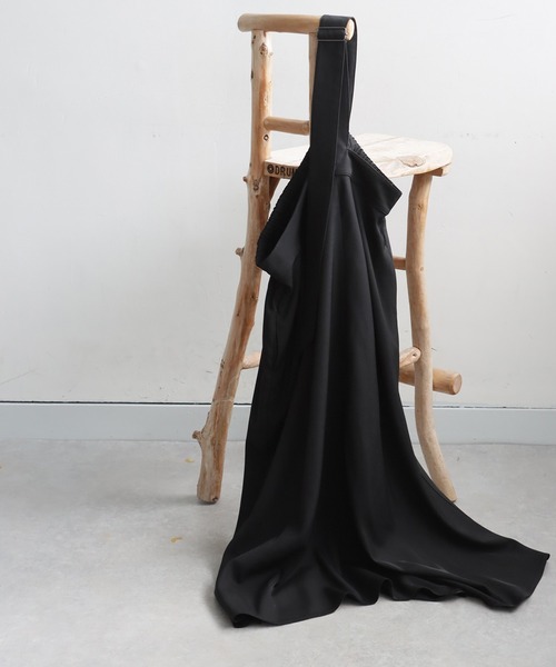 antiqua（アンティカ）の「アシメサロペットワンピース（サロペット/オーバーオール・レディース・ブラック・ONESIZE）」の14枚目の写真