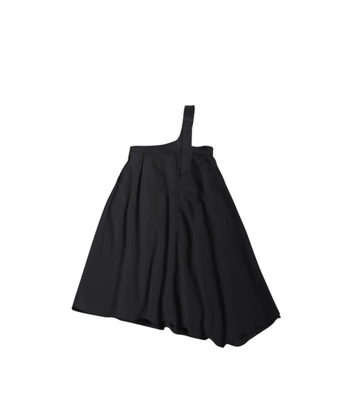 antiqua（アンティカ）の「アシメサロペットワンピース（サロペット/オーバーオール・レディース・ブラック・ONESIZE）」の2枚目の写真