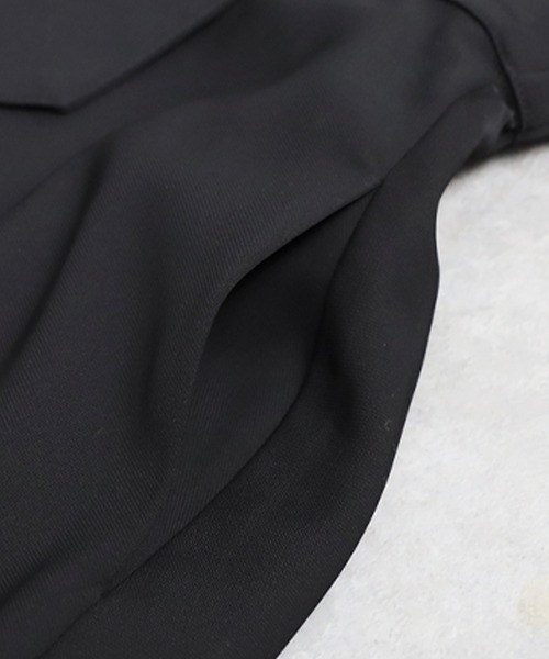 antiqua（アンティカ）の「アシメサロペットワンピース（サロペット/オーバーオール・レディース・ブラック・ONESIZE）」の4枚目の写真