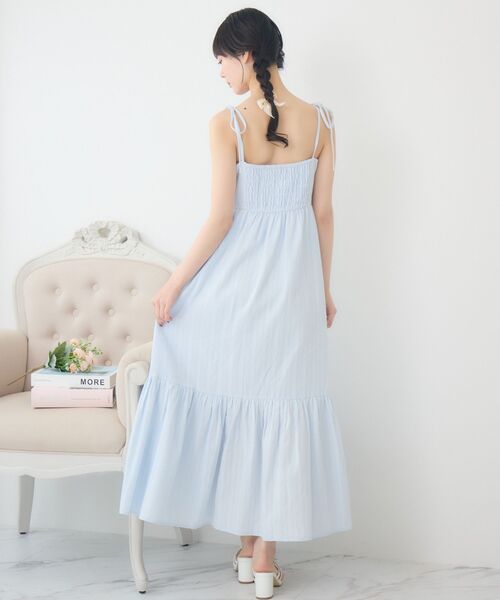 ems excite（エムズエキサイト）の「肩リボンレースキャミOP（ワンピース・レディース・ブラック/ブルー/ホワイト・FREE）」の9枚目の写真