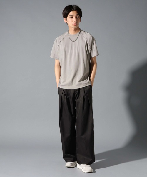 3.3 Field Trip (3.3フィールドトリップ)の「3.3 Field Trip/ショルダーカットT(Tシャツ/カットソー・メンズ・グレー/ブラック・LARGE/MEDIUM)」の7枚目の写真