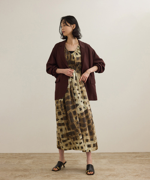 【これ１枚できまる】HERMES Effet Kaleidoscopeワンピース 1枚でコーデが決まる】HERMES Effet Kaleidoscopeワンピース