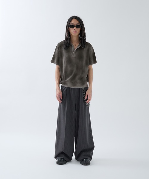 ANDER HUNK（アンダーハンク）の「Hard Spray Thermal Polo / ハードスプレーサーマルポロ（ポロシャツ・メンズ・グレー/レッド/杢グレー・MEDIUM/LARGE）」の18枚目の写真