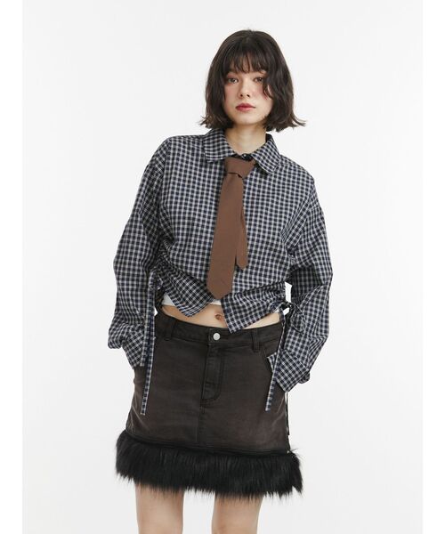 jouetie（ジュエティ）の「ファードッキングデニムミニスカート（スカート・レディース・ブラック/ブルー・MEDIUM）」の17枚目の写真