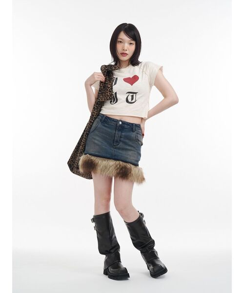 ファードッキングデニムミニスカート（スカート）｜jouetie