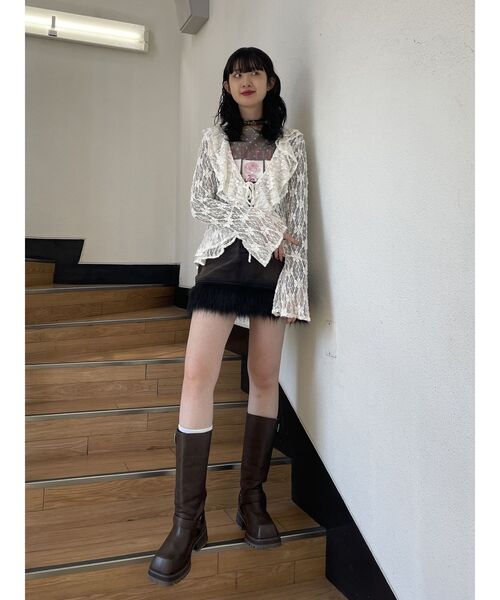 jouetie（ジュエティ）の「ファードッキングデニムミニスカート（スカート・レディース・ブラック/ブルー・MEDIUM）」の21枚目の写真