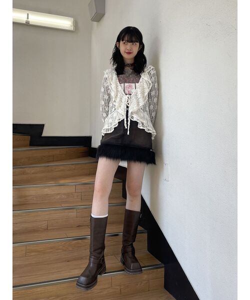 jouetie（ジュエティ）の「ファードッキングデニムミニスカート（スカート・レディース・ブラック/ブルー・MEDIUM）」の22枚目の写真