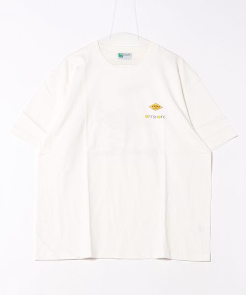 ALMOND(アーモンド)の「OFF SHORE ALMOND PELICAN TEE / アーモンドペリカンバッグプリント半袖T-シャツ(Tシャツ/カットソー・メンズ・ピンク/ライトグリーン/ホワイト・X-LARGE/LARGE/MEDIUM)」の2枚目の写真