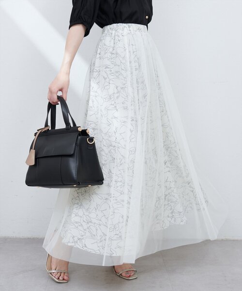 natural couture(ナチュラルクチュール)の「チュールレイヤードフレアスカート(スカート・レディース・その他1/その他2/その他3・FREE)」の7枚目の写真