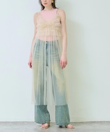 Settimissimo（セッティミッシモ）の「チュールフリルレイヤードキャミソールワンピース（ワンピース）」