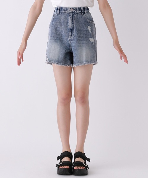 repipi armario（レピピ アルマリオ）の「ダメージデニムショートパンツ（デニムパンツ・キッズ・ブラック/ベージュ系その他/ブルー・MEDIUM/SMALL/LARGE）」の11枚目の写真