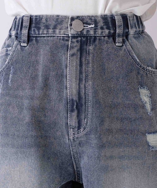 repipi armario（レピピ アルマリオ）の「ダメージデニムショートパンツ（デニムパンツ・キッズ・ブラック/ベージュ系その他/ブルー・MEDIUM/SMALL/LARGE）」の14枚目の写真