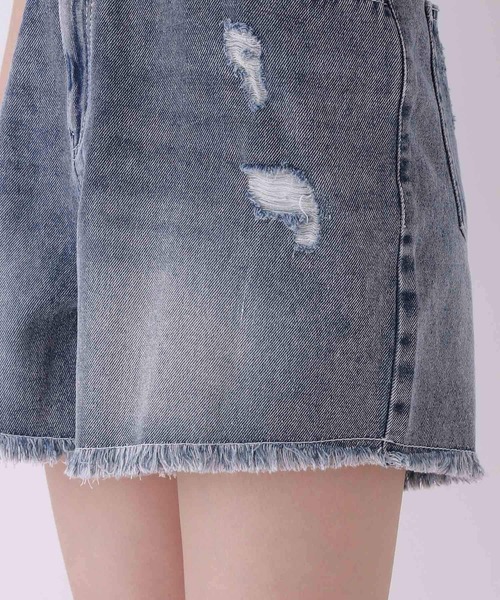 repipi armario（レピピ アルマリオ）の「ダメージデニムショートパンツ（デニムパンツ・キッズ・ブラック/ベージュ系その他/ブルー・MEDIUM/SMALL/LARGE）」の16枚目の写真