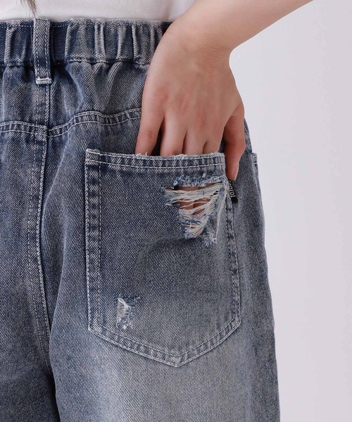 repipi armario（レピピ アルマリオ）の「ダメージデニムショートパンツ（デニムパンツ・キッズ・ブラック/ベージュ系その他/ブルー・MEDIUM/SMALL/LARGE）」の18枚目の写真