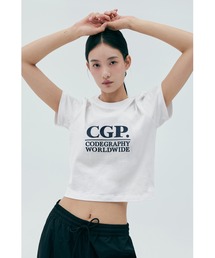 codegraphy（コードグラフィー）の「(Women) CGP Square Logo Crop Short Sleeve T-Shirt CBEUWTS015（Tシャツ/カットソー）」