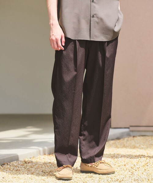 green label relaxing（グリーンレーベルリラクシング）の「DotAir オルマイ イージー ワイド パンツ（その他パンツ・メンズ・グレー/ブラック/ダークブラウン・S/M/L/XL）」の3枚目の写真