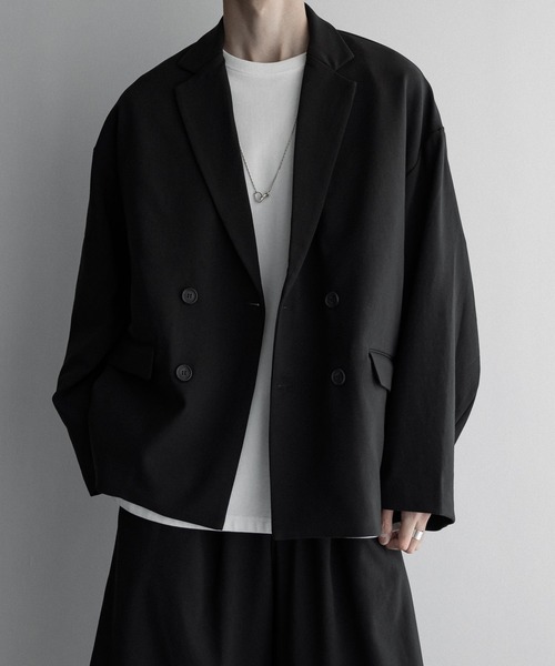 25SS remer ルーズベーシックダブルテーラードジャケット ブラック S 25SS remer ルーズベーシックダブルテーラードジャケット ブラック S