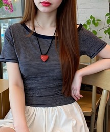 paravion | ボーダーワンショルTシャツ(Tシャツ/カットソー)