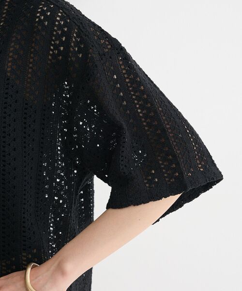 Green　Parks（グリーンパークス）の「インド綿 衿付きレースシャツ（シャツ/ブラウス・レディース・オリーブ/ブラック/ストライプ・FREE）」の11枚目の写真