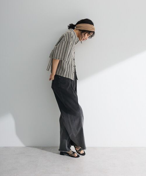 Green　Parks（グリーンパークス）の「インド綿 衿付きレースシャツ（シャツ/ブラウス・レディース・オリーブ/ブラック/ストライプ・FREE）」の15枚目の写真