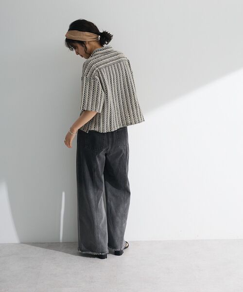 Green　Parks（グリーンパークス）の「インド綿 衿付きレースシャツ（シャツ/ブラウス・レディース・オリーブ/ブラック/ストライプ・FREE）」の16枚目の写真