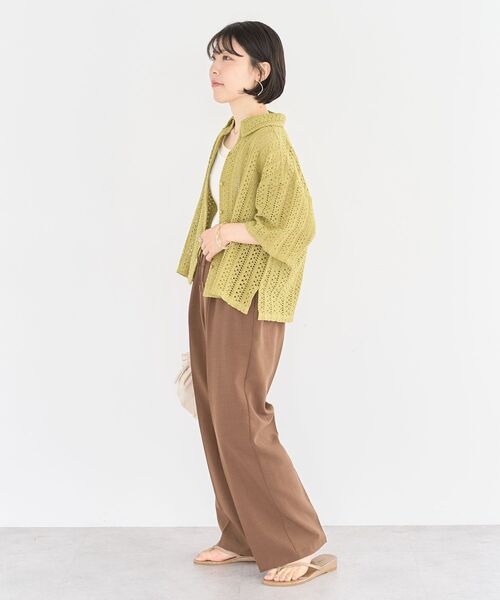 Green　Parks（グリーンパークス）の「インド綿 衿付きレースシャツ（シャツ/ブラウス・レディース・オリーブ/ブラック/ストライプ・FREE）」の22枚目の写真