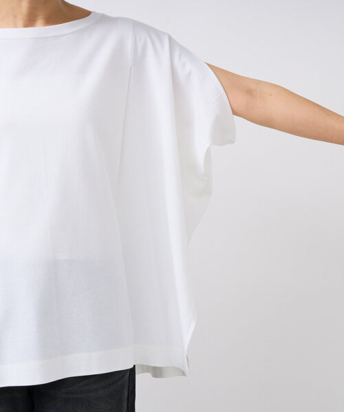 RIVE DROITE（リヴドロワ）の「【汗染み防止/インせずに決まる】ガードスウェットフォルムカットソー（Tシャツ/カットソー・レディース・ライトベージュ/グレー系その他/オフホワイト・FREE）」の15枚目の写真