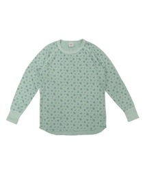 JEMORGAN ワッフル花柄オーバーダイロンＴ