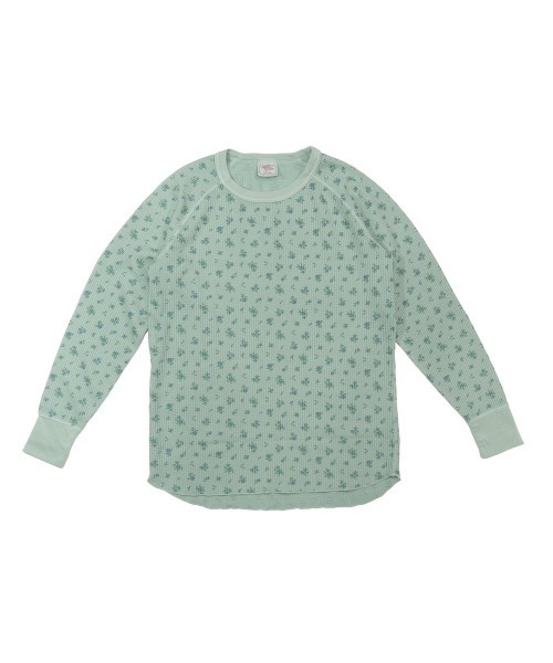 JEMORGAN(ジェーイーモーガン)の「JEMORGAN ワッフル花柄オーバーダイロンT(Tシャツ/カットソー・レディース・オレンジ/イエロー/ブルー/グリーン・FREE)」の2枚目の写真