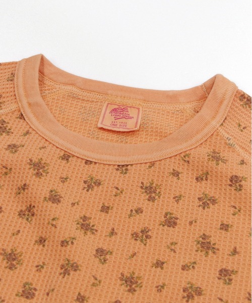 JEMORGAN(ジェーイーモーガン)の「JEMORGAN ワッフル花柄オーバーダイロンT(Tシャツ/カットソー・レディース・オレンジ/イエロー/ブルー/グリーン・FREE)」の6枚目の写真