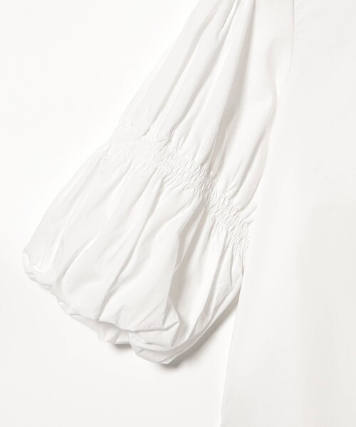 B:MING by BEAMS（ビーミングバイビームス）の「【手洗いOK】袖 シャーリング ブラウス（シャツ/ブラウス・レディース・オフホワイト/ブラック・ONE SIZE）」の5枚目の写真