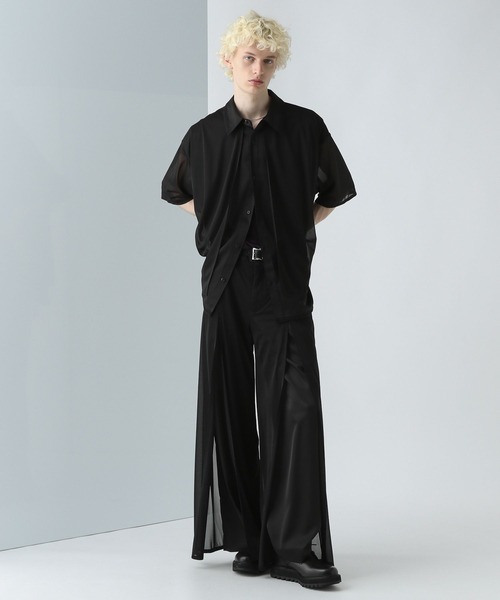 HARE（ハレ）の「ベロアプリーツノースリーブ(HARE)（Tシャツ/カットソー・メンズ・パープル/ブラック・FREE）」の7枚目の写真