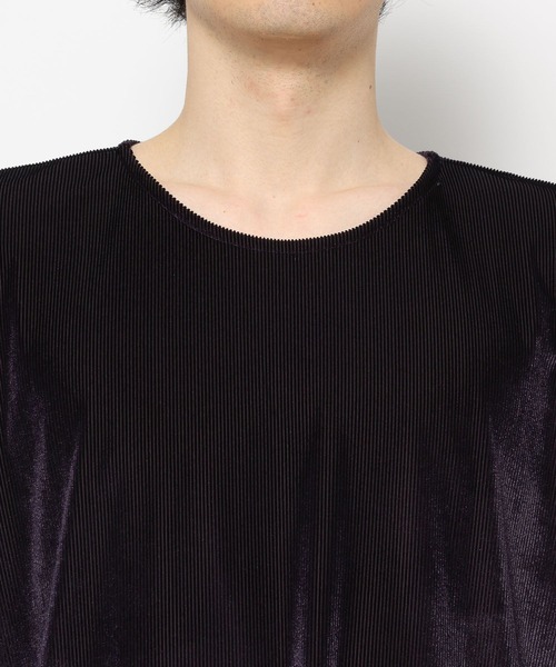 HARE（ハレ）の「ベロアプリーツノースリーブ(HARE)（Tシャツ/カットソー・メンズ・パープル/ブラック・FREE）」の16枚目の写真