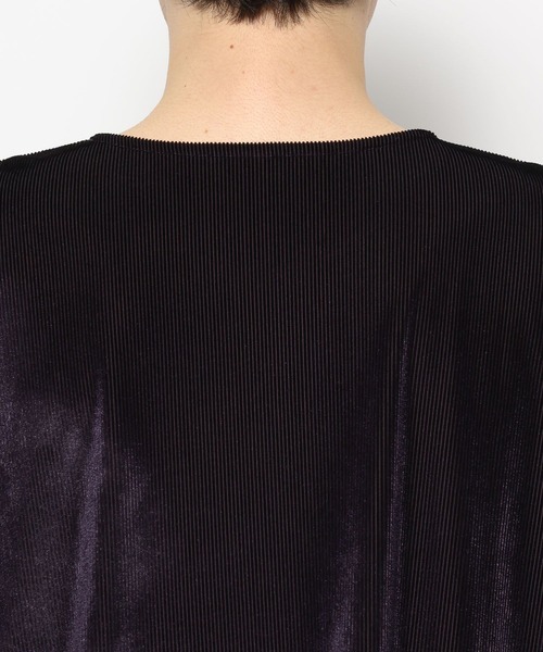 HARE（ハレ）の「ベロアプリーツノースリーブ(HARE)（Tシャツ/カットソー・メンズ・パープル/ブラック・FREE）」の17枚目の写真