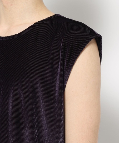 HARE（ハレ）の「ベロアプリーツノースリーブ(HARE)（Tシャツ/カットソー・メンズ・パープル/ブラック・FREE）」の18枚目の写真