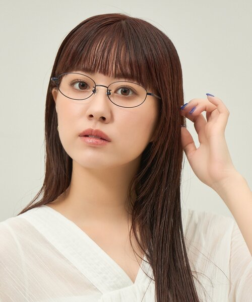 セール】オーバル型 メガネ｜軽量 チタン｜大人可愛い｜伊達メガネ 度
