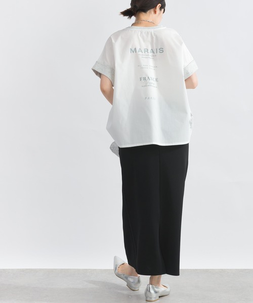 Lo-Fi(ローファイ)の「バックプリントバイカラープルオーバー(Tシャツ/カットソー・レディース・ベージュ/チャコールグレー・M)」の16枚目の写真