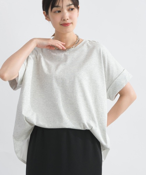 Lo-Fi(ローファイ)の「バックプリントバイカラープルオーバー(Tシャツ/カットソー・レディース・ベージュ/チャコールグレー・M)」の10枚目の写真
