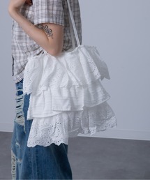 Chiina（チーナ）の「Chiina / フリルレース トートバッグ（トートバッグ）」