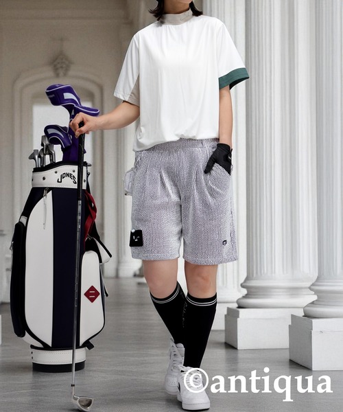antiqua(アンティカ)の「ストライプロゴパンツ(その他パンツ・レディース・ライトグレー/ブラック・ML/LXL)」の17枚目の写真